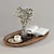 Elegant Coffee Table Decor Set 3D model small image 3