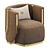  Modern Silver Armchair by Elvemobilya 3D model small image 3