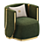  Modern Silver Armchair by Elvemobilya 3D model small image 4