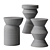 Modern Side Tables Set La Redoute 3D model small image 2