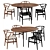 Scandinavian Dining Set by Wegner 3D model small image 2