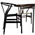 Scandinavian Dining Set by Wegner 3D model small image 4