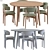 Modern Malmo Round Table Set 3D model small image 3