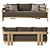 Restoration Hardware Teak Sofa 84 3D model small image 2