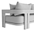 Restoration Hardware Teak Sofa 84 3D model small image 9