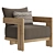 Matira Teak Lounge Chair Outdoor 3D model small image 1