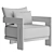 Matira Teak Lounge Chair Outdoor 3D model small image 6