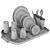 Multi-Format Dish Rack Render Files 3D model small image 7