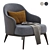 Modern Dena Lounge Chair 3D model small image 1