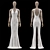 Elegant Mannequin Dress Display Stand 3D model small image 1