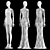 Elegant Mannequin Dress Display Stand 3D model small image 5