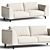 Luxury Principe Upholstered Sofa 3D model small image 1