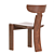 Modern Brutalist Dining Chairs Set 3D model small image 5