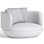 Swivel Fabric Armchair Baixa Modern 3D model small image 4