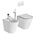 Mare Ceramic Bathroom Set 3D model small image 5