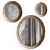 Mango Wood Round Mirrors Set 3D model small image 2