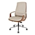 Comfortable Swivel Leather Office Chair 3D model small image 1