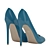 Colorful Lacquered High-Heel Shoes 3D model small image 4