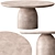 Pebble Round Dining Table 5pc 3D model small image 2