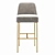 Velvet Upholstered Metal Barstool Set 3D model small image 4