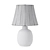 White Ceramic Table Lamp Beauty 3D model small image 3