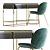 Modern Visionnaire Console & Gubi Beetle Chair 3D model small image 6