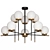 Modern Ceiling Chandelier Black Brass 3D model small image 6