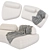 Eichholtz Residenza Sofa: Lyssa Send & Off-White 3D model small image 5