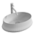 REA Angela Countertop Washbasin - Gloss White 3D model small image 3
