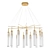 Gold Crystal Pendant Light 95x51cm 3D model small image 1