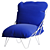 Ergonomic Outdoor Lounge Chair 3D model small image 4