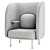 Modern Nesting Armchair and Table 3D model small image 1