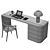 Modern Workstation with Polygons 3D model small image 4