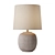 Ribbed Ceramic Table Lamp, Artistic 3D model small image 1