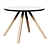 Arne Round Dining Table 100cm 3D model small image 1