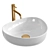 Glossy White REA Andrea Washbasin 3D model small image 1