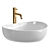 Glossy White REA Andrea Washbasin 3D model small image 2
