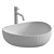 Glossy White REA Andrea Washbasin 3D model small image 3