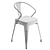 Modern Steel and Bamboo Chair 3D model small image 2