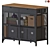 Industrial Chic Black Sideboard Cabinet 3D model small image 1