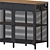 Industrial Chic Black Sideboard Cabinet 3D model small image 4