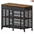 Industrial Chic Black Sideboard Cabinet 3D model small image 8