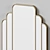 Elegant Ar-Deco Wall Mirror 3D model small image 3
