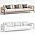 Minimalist Relaxation Lounge Sofa 3D model small image 2
