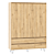 Stylish Rialto 3-Door Wardrobe 3D model small image 1