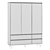 Stylish Rialto 3-Door Wardrobe 3D model small image 2