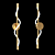 Curved LED Brass Wall Light 3D model small image 2