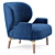 Luxurious Louis I Armchair: V-Ray Model 3D model small image 1