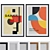 Modern Abstract Geometric Picture Frame Set 3D model small image 1