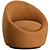 Kennedy Globe Occasional Chair: Modern Elegance 3D model small image 4